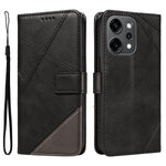 Oppo Reno14 Pro 5G (Kina) / Oppo Reno14 Pro 5G (Global) Läderfodral Geometrisk linjedesign Plånboksfodral med handledsrem