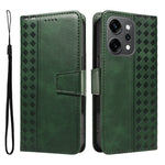 Oppo Reno14 Pro 5G (Kina) / Oppo Reno14 Pro 5G (Global) Läderfodral Plånboksfodral Stativ Grids Tryckt mobilfodral med Rem