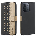 BINFEN COLOR For Xiaomi Redmi 15C 5G (EU) (173mm) / 15C 4G (EU) (173mm) Leather Case  Floral Pattern Phone Cover RFID Blocking Wallet Stand