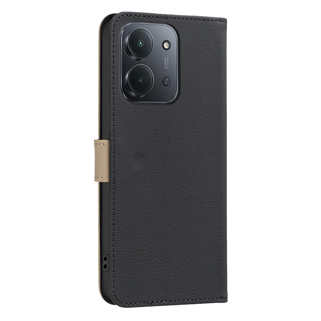 BINFEN COLOR For Xiaomi Redmi 15C 5G (EU) (173mm) / 15C 4G (EU) (173mm) Leather Case  Floral Pattern Phone Cover RFID Blocking Wallet Stand