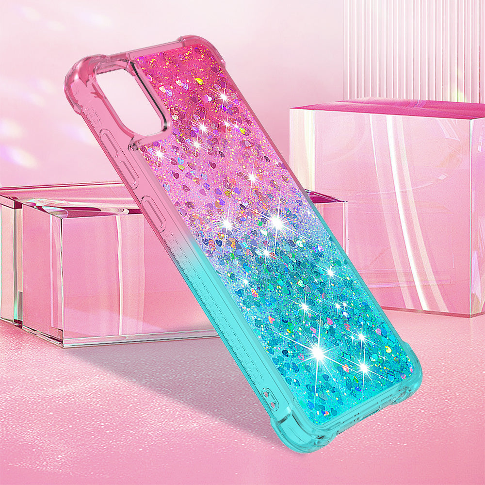 For Samsung Galaxy A08 5G / A08 4G / A07 4G TPU Case Gradient Quicksand Phone Back Cover
