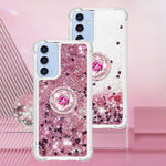 Samsung Galaxy A18 4G / A18 5G / A17 4G / A17 5G / A26 5G TPU-etui med stativ, Quicksand-stødsikkert etui