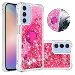 Samsung Galaxy A18 4G / A18 5G / A17 4G / A17 5G / A26 5G TPU-etui med stativ, Quicksand-stødsikkert etui