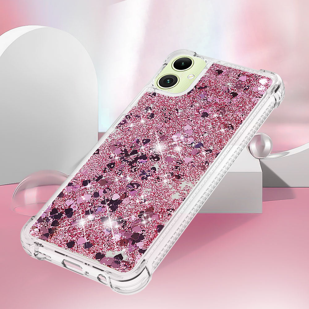 Til Samsung Galaxy A08 5G / A08 4G / A07 4G TPU Cover Glitter Quicksand Stødsikker Telefon Bagside