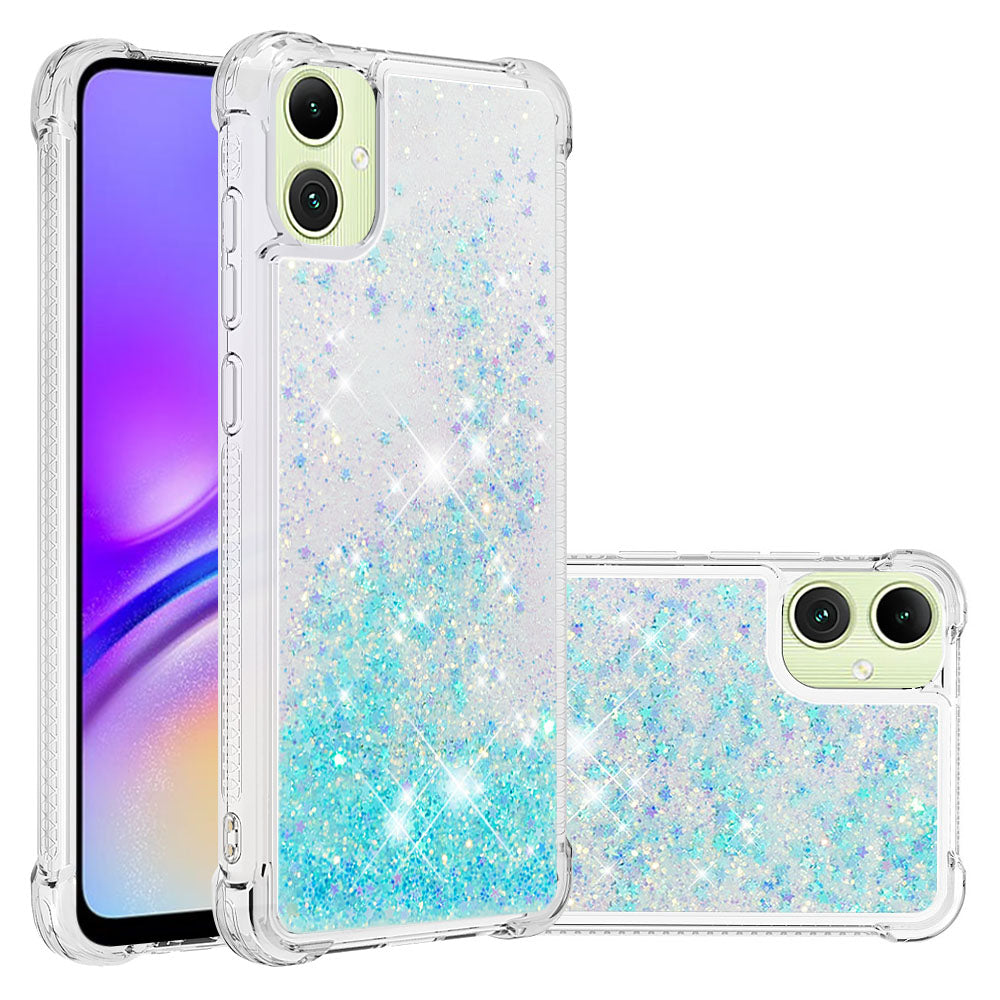 Til Samsung Galaxy A08 5G / A08 4G / A07 4G TPU Cover Glitter Quicksand Stødsikker Telefon Bagside