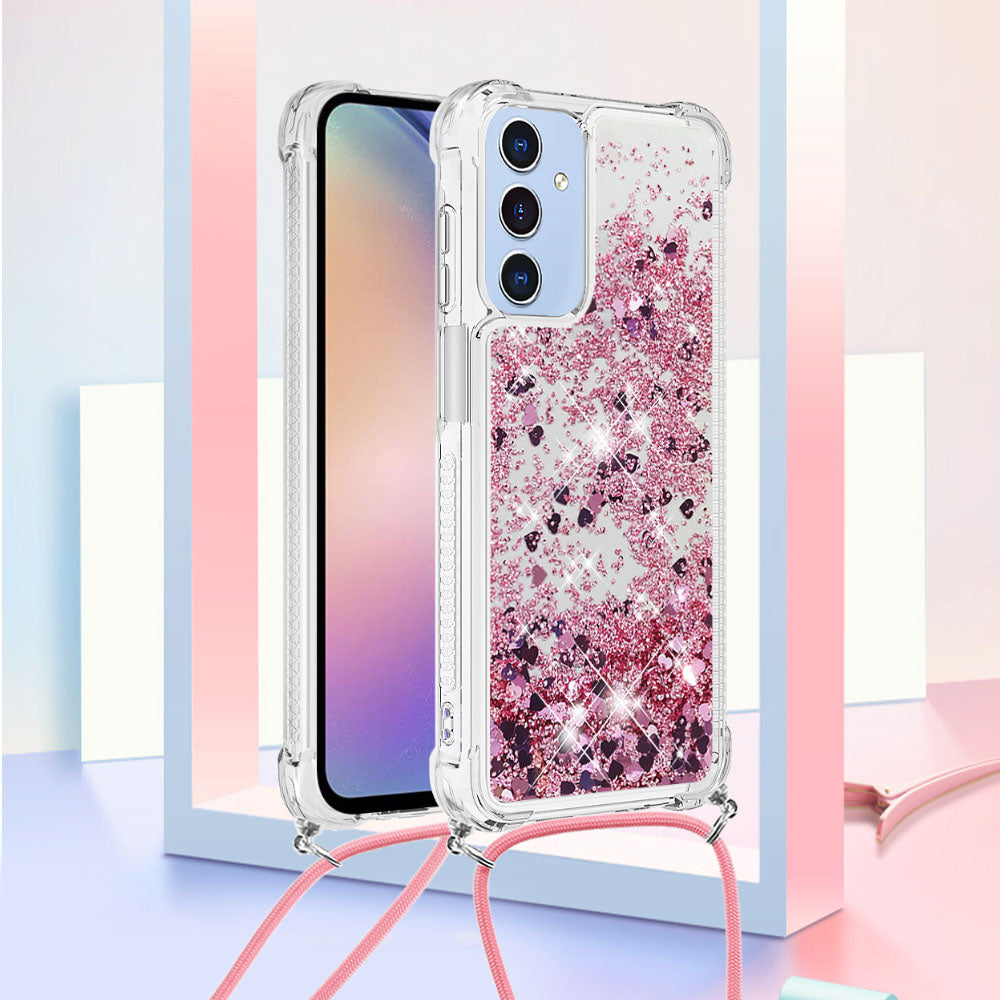 Samsung Galaxy A18 4G / A18 5G / A17 4G / A17 5G / A26 5G TPU-skal Quicksand-mobilskydd med rem