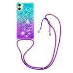 Samsung Galaxy A08 5G / A08 4G / A07 4G / A07s 4G mobilskal Gradient Quicksand TPU Baksida med Lång Rem