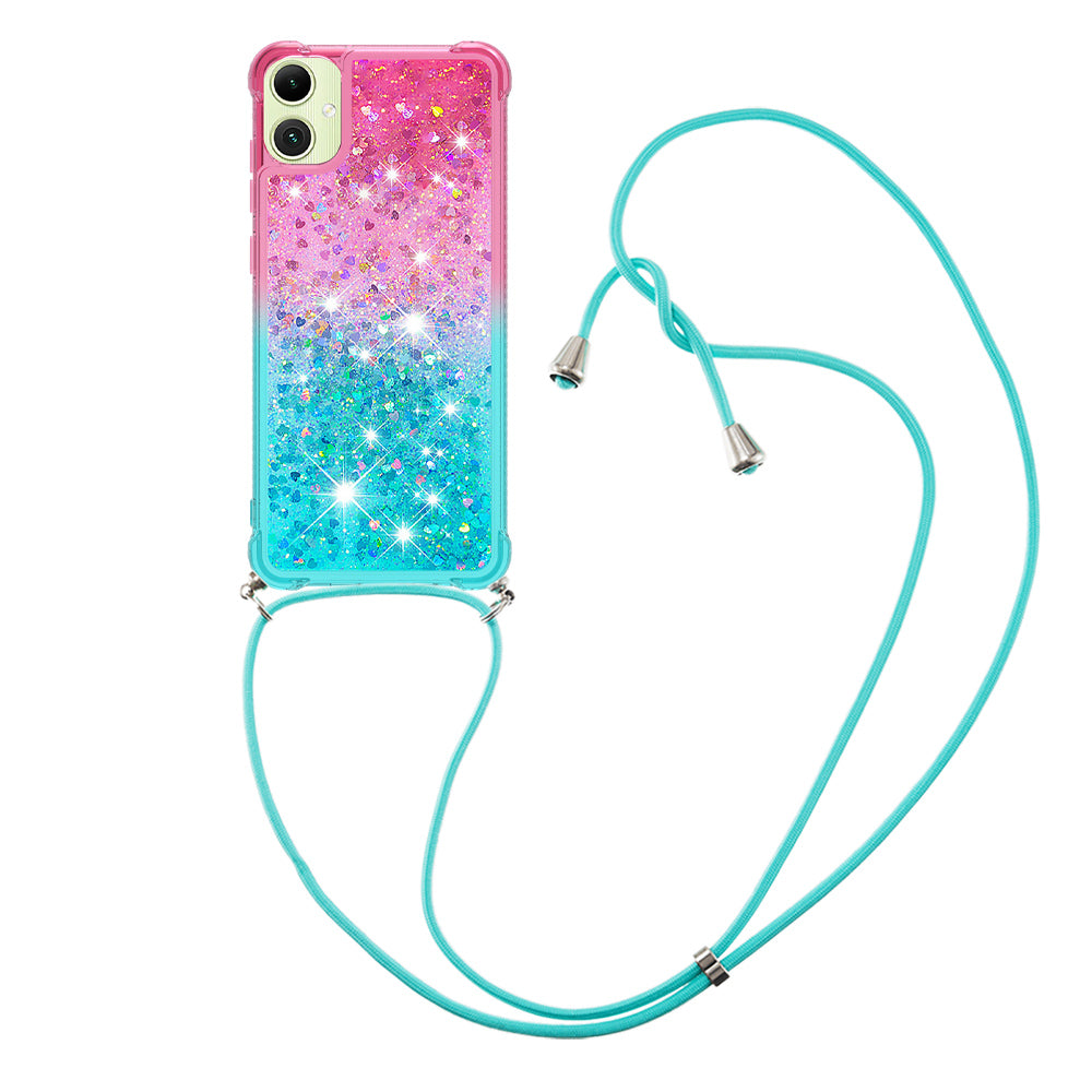 Til Samsung Galaxy A08 5G / A08 4G / A07 4G Telefoncover Gradient Quicksand TPU Bagcover med Lang Rem
