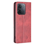 Xiaomi Redmi 15C 5G (EU) (173 mm) / 15C 4G (EU) (173 mm) fodral Korthållare Geometriskt prägel Lädermobilskal