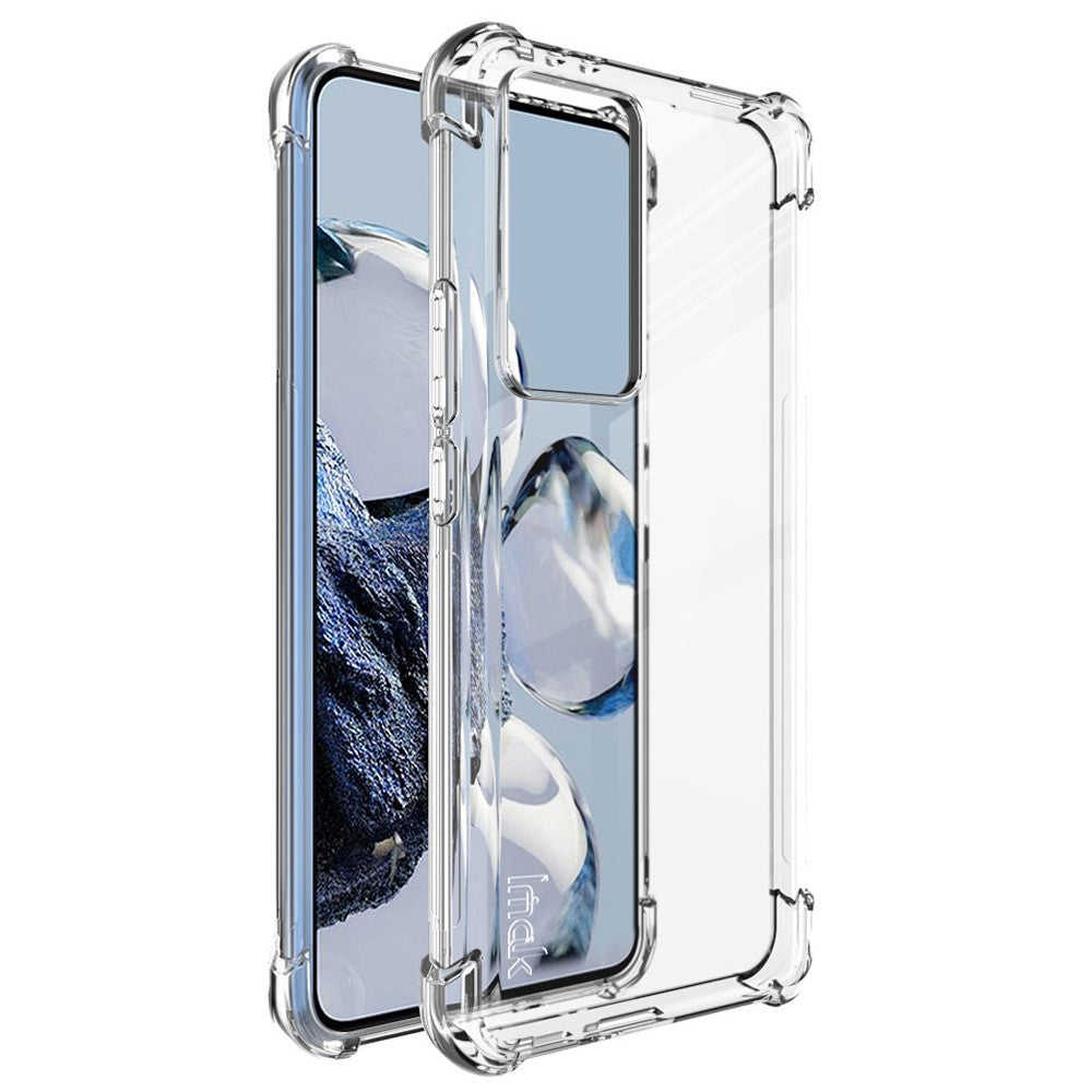 IMAK For Xiaomi 12T Pro 5G Soft TPU Clear Shockproof Cover Four Corner Airbag Anti-drop Case