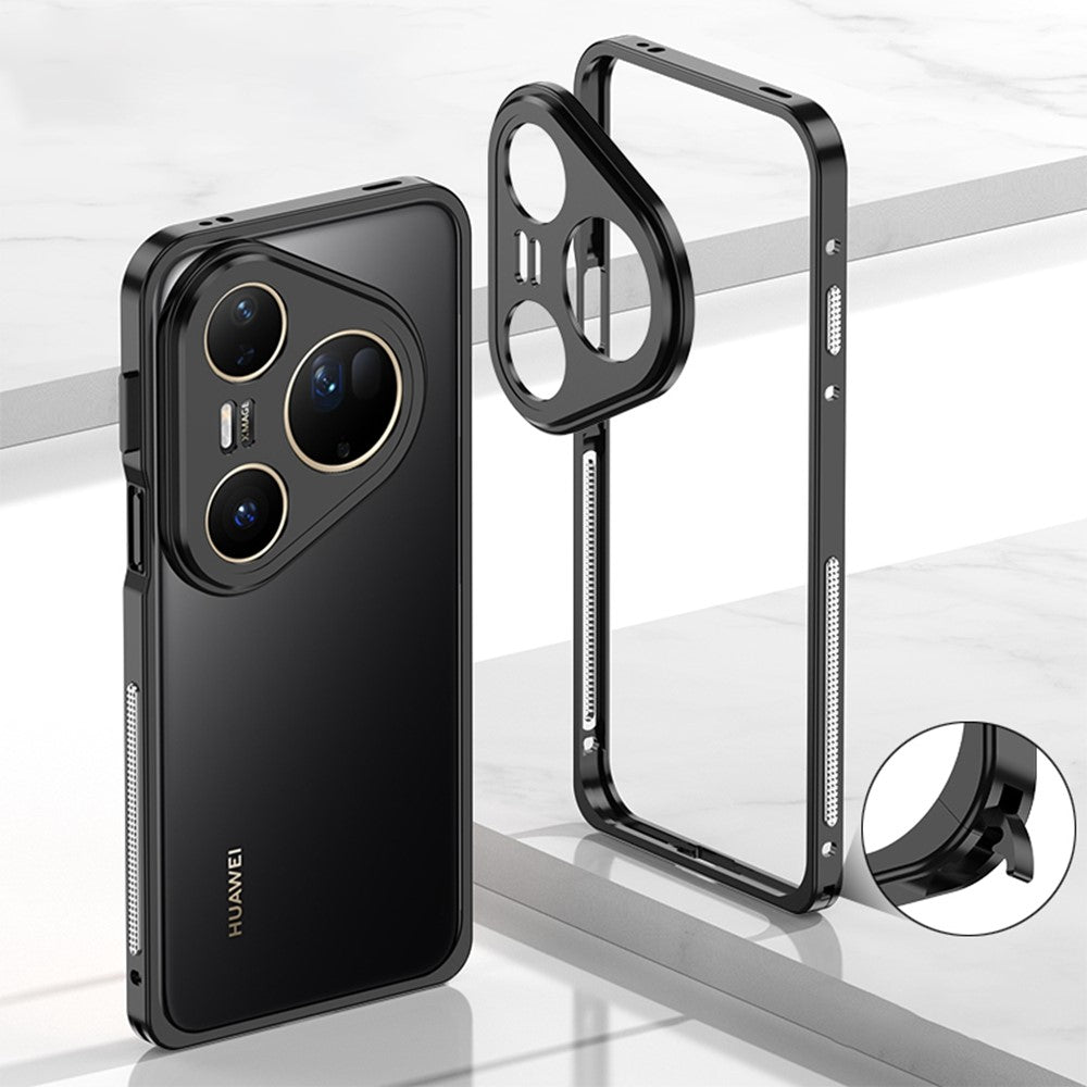 For Huawei Pura 80 Ultra Bumper Cases Metal Frame Heat Dissipation Cover with Lens Protector