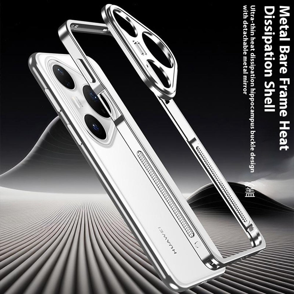 For Huawei Pura 80 Ultra Bumper Cases Metal Frame Heat Dissipation Cover with Lens Protector