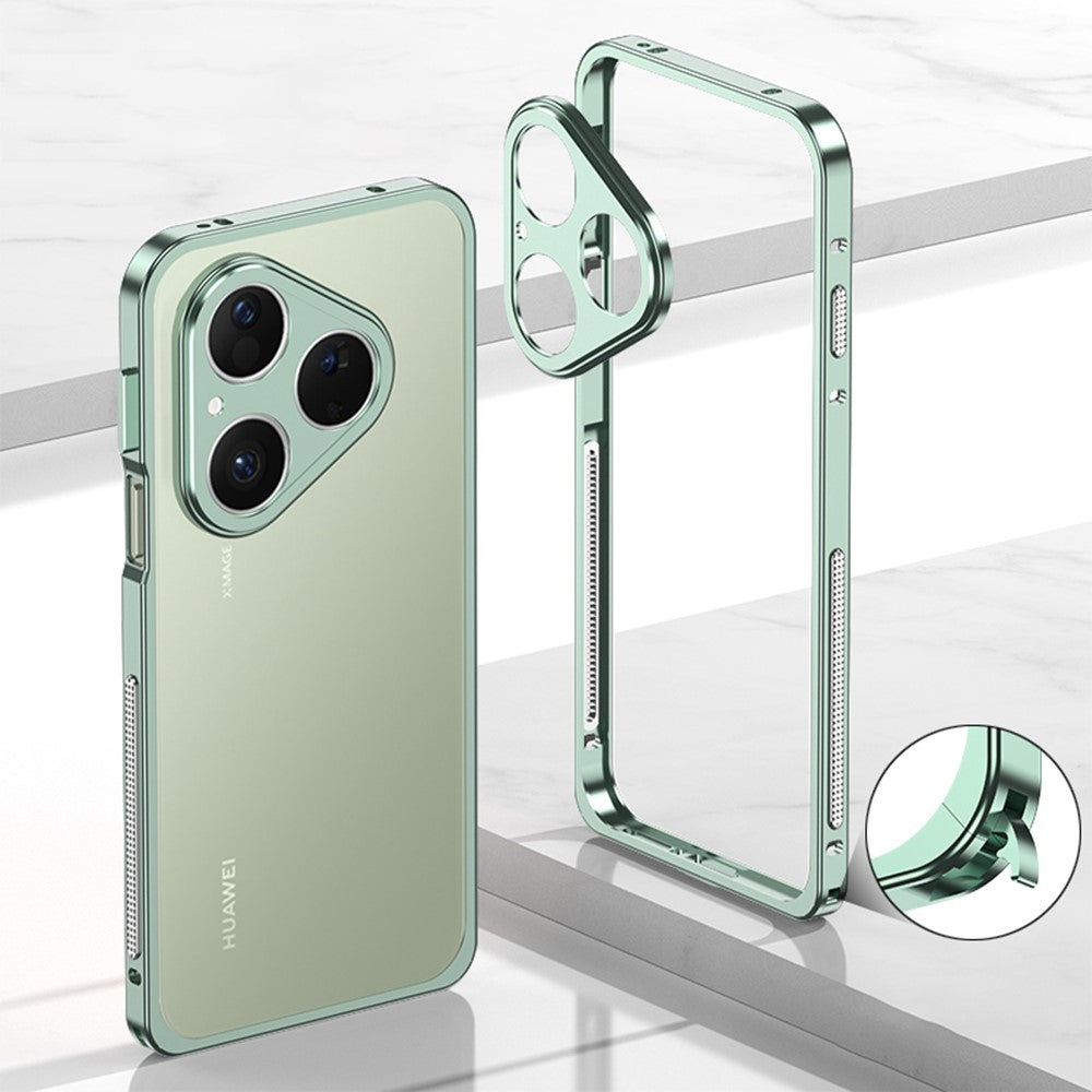 For Huawei Pura 80 Bumper Cases Metal Frame Heat Dissipation Cover with Lens Protector