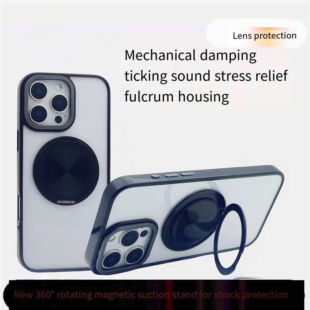 Til iPhone 15 Pro Max Magnetisk Cover i Akryl TPU med Kickstand