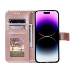 For iPhone Air Stand Case Imprinted Totem PU Leather Wallet Phone Cover with Wrist Strap