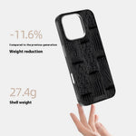 ABEEL Cover til iPhone 16 Pro Max kompatibel med MagSafe Beast-tekstur med mikroprægning bagpå