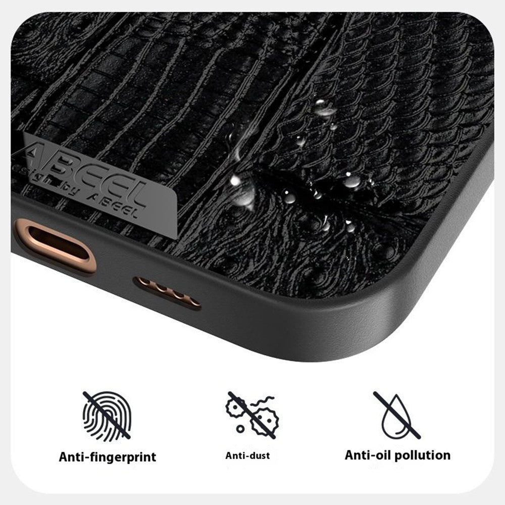 ABEEL Cover til iPhone 16 Pro Max kompatibel med MagSafe Beast-tekstur med mikroprægning bagpå