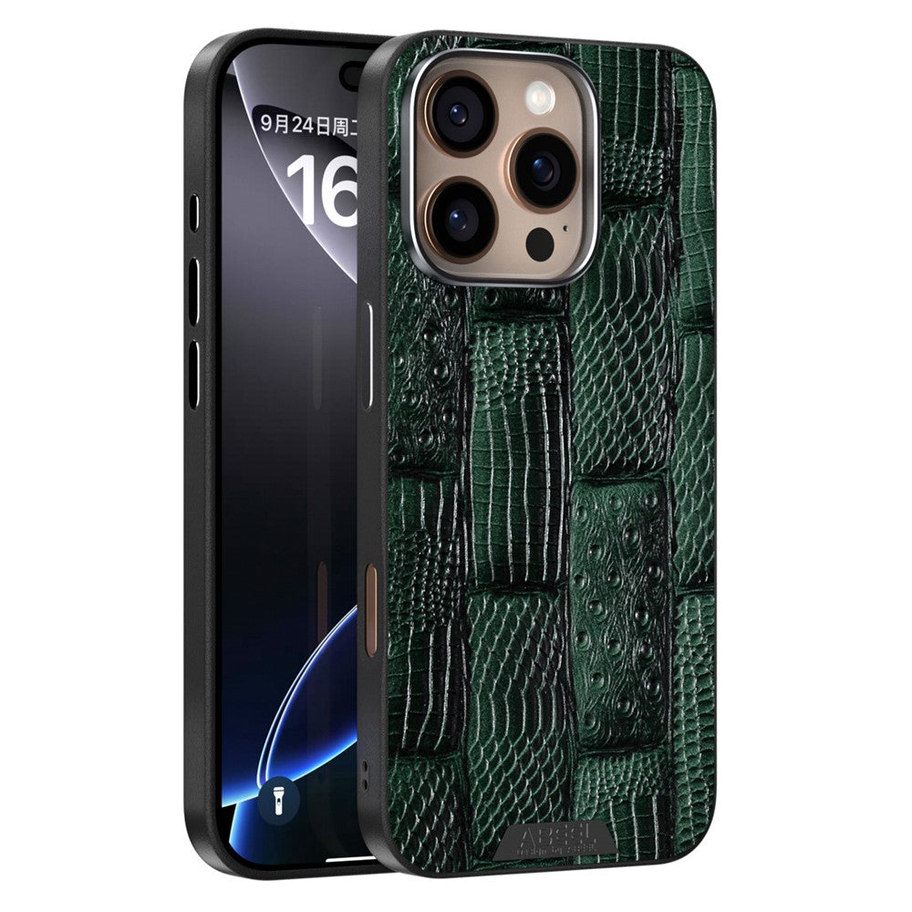 ABEEL Cover til iPhone 16 Pro Max kompatibel med MagSafe Beast-tekstur med mikroprægning bagpå