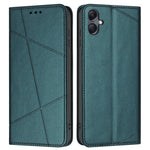 For Samsung Galaxy A08 5G / A07 4G Wallet Case Line Imprinted Leather Stand Phone Cover with Wrist Strap