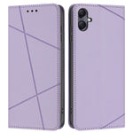 For Samsung Galaxy A08 5G / A07 4G Wallet Case Line Imprinted Leather Stand Phone Cover with Wrist Strap