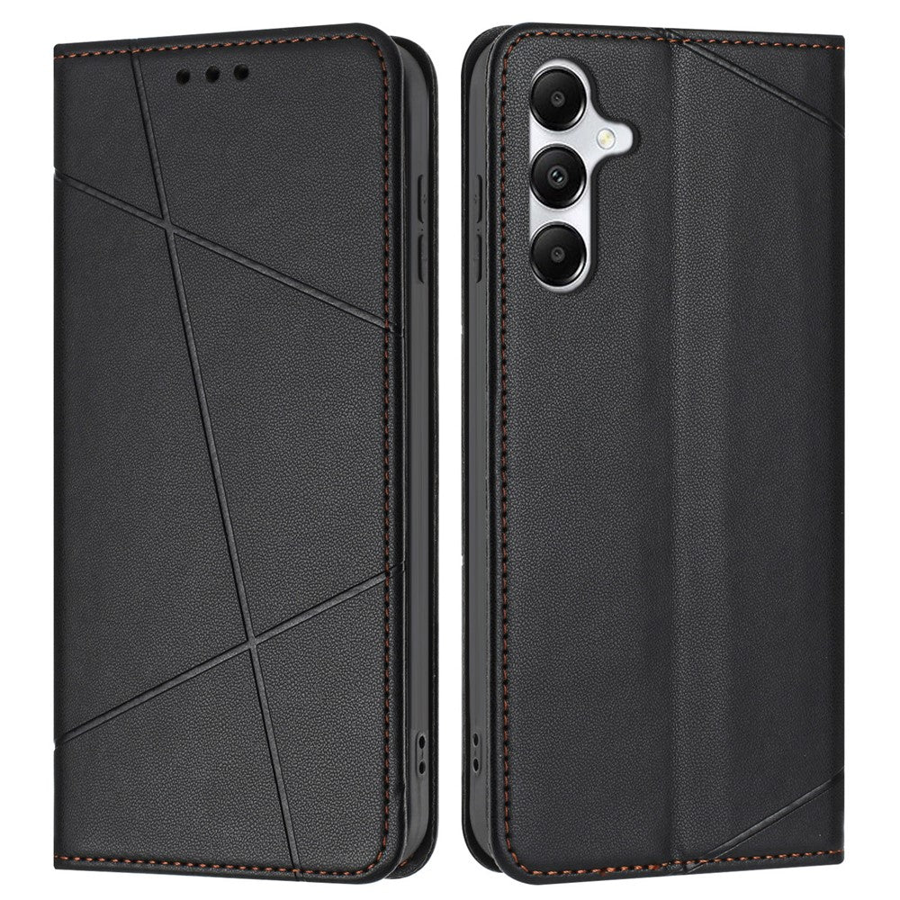 Samsung Galaxy A18 4G / A18 5G / A17 4G / A17 5G / A26 5G / A16 4G / A16 5G / F17 5G / M17 5G-tegnebogsetui, læderetui med stativ og håndledsrem