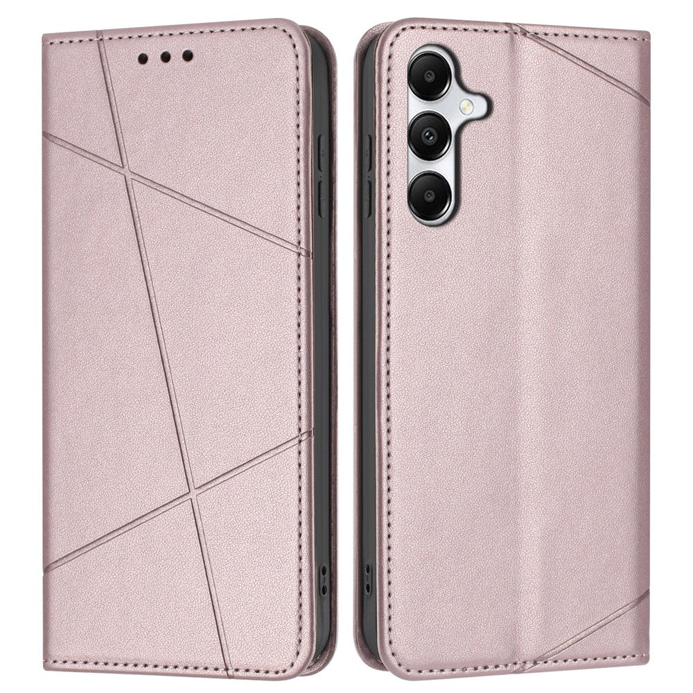 Samsung Galaxy A18 4G / A18 5G / A17 4G / A17 5G / A26 5G / A16 4G / A16 5G / F17 5G / M17 5G-tegnebogsetui, læderetui med stativ og håndledsrem