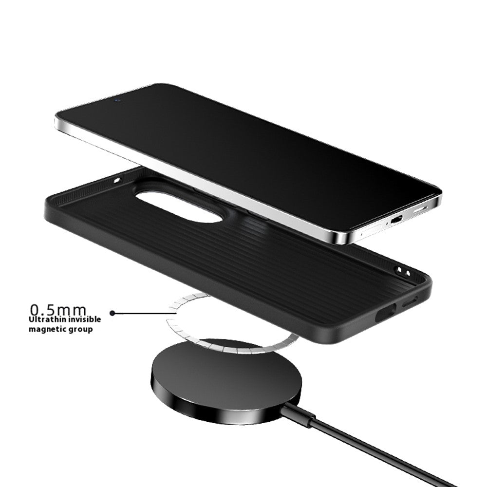 ABEEL Til Samsung Galaxy S25 Edge Magnetisk Cover Dyrestruktur Mikroprægning Bagcover