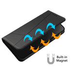 For Xiaomi Redmi Note 13 Pro 5G Wallet Case Line Imprinted Leather Stand Phone Cover with Wrist Strap