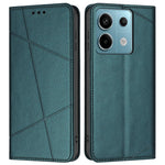 For Xiaomi Redmi Note 13 Pro 5G Wallet Case Line Imprinted Leather Stand Phone Cover with Wrist Strap