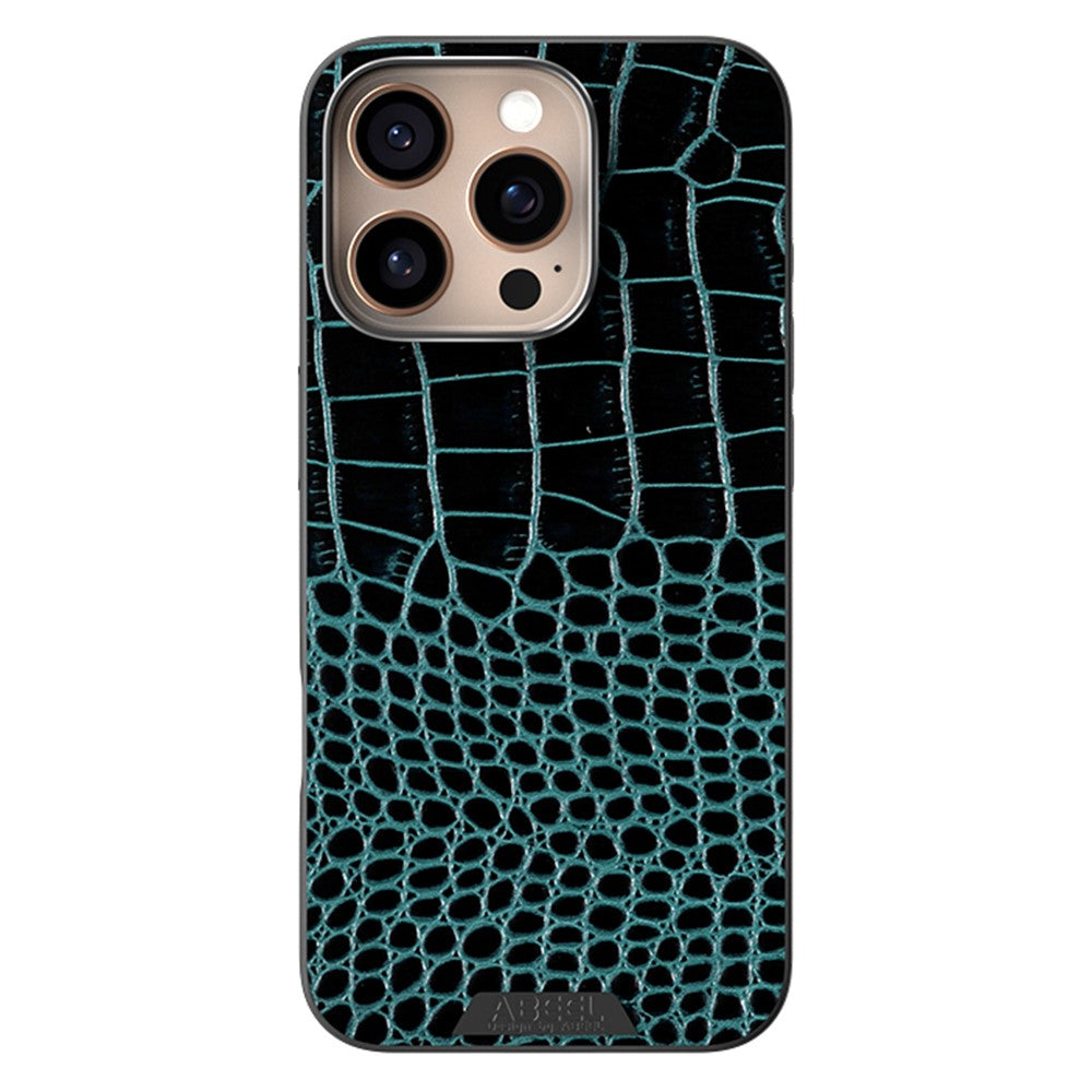 ABEEL For iPhone 16 Pro Case Compatible with MagSafe Crocodile Texture Micro-Embossing Back Cover