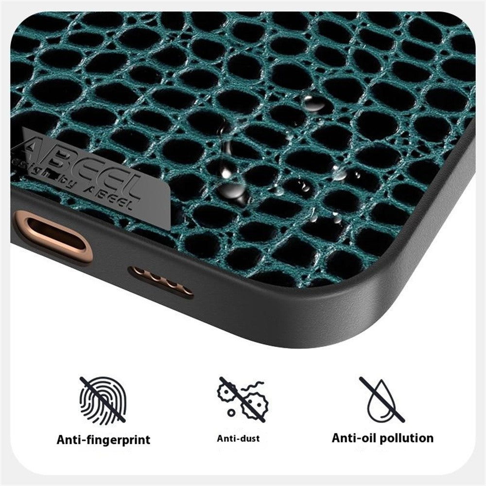 ABEEL For iPhone 16 Pro Case Compatible with MagSafe Crocodile Texture Micro-Embossing Back Cover