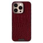 ABEEL For iPhone 16 Pro Case Compatible with MagSafe Crocodile Texture Micro-Embossing Back Cover