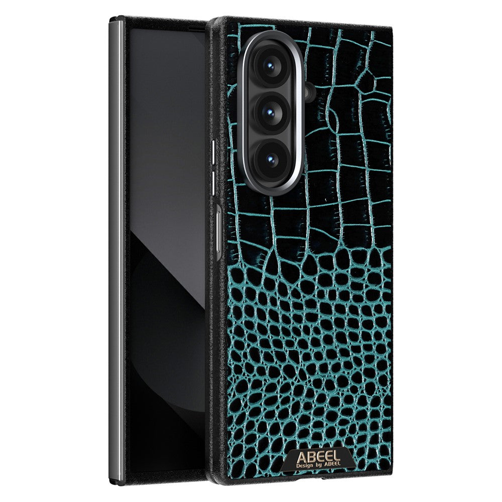 ABEEL For Samsung Galaxy Z Fold7 5G Magnetic Case Crocodile Texture Micro-Embossing Back Cover