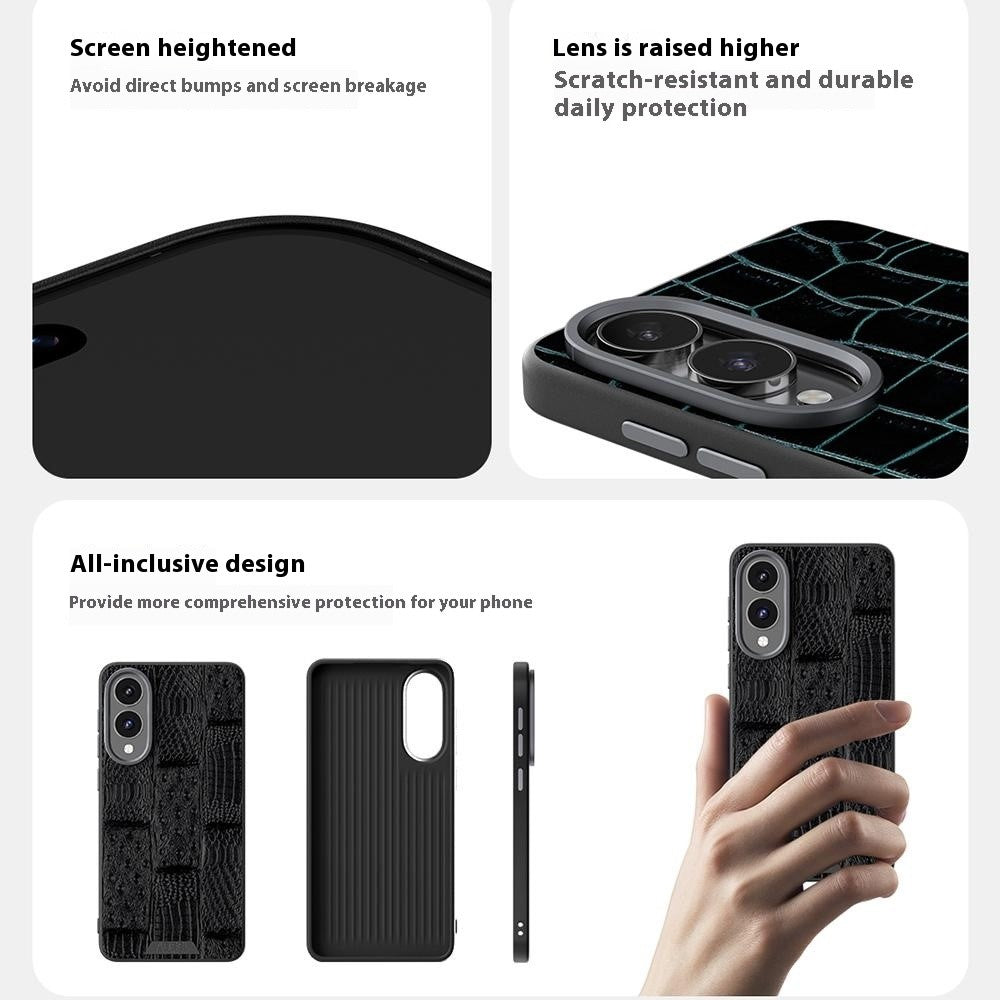 ABEEL For Samsung Galaxy S25 Edge Magnetic Case Crocodile Texture Micro-Embossing Back Cover
