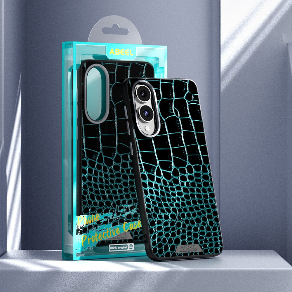 ABEEL For Samsung Galaxy S25 Edge Magnetic Case Crocodile Texture Micro-Embossing Back Cover