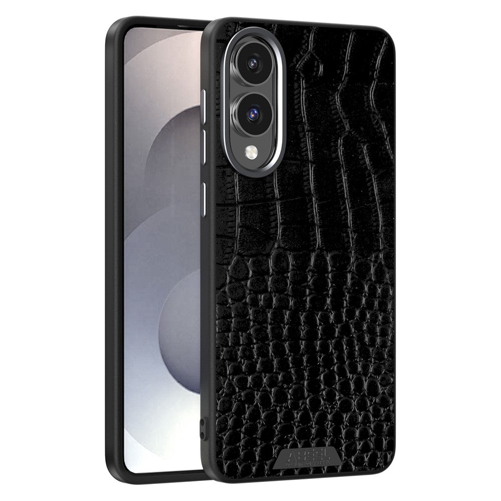 ABEEL till Samsung Galaxy S25 Edge Magnetiskt Fodral Krokodiltextur Mikropressad Baksida