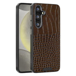 ABEEL Til Samsung Galaxy S25 Magnetisk Cover Krokodillemønster Mikropræget Bagside