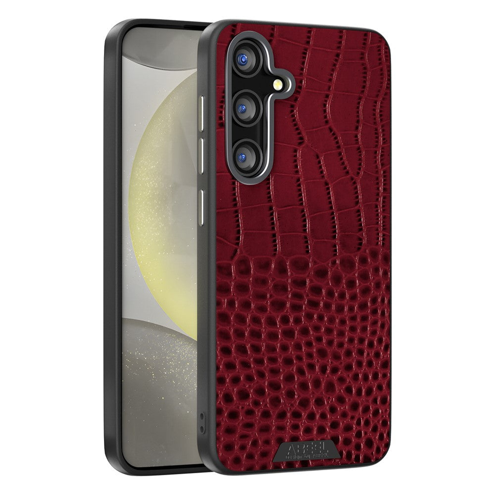 ABEEL til Samsung Galaxy S25+ Magnetisk cover Krokodilletekstur Mikroprægning Bagcover