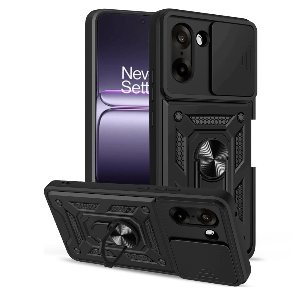 OnePlus Nord CE5 5G / Ace 5 Racing 5G-skal med skjutbart kameralock PC + TPU-stativmobilskal