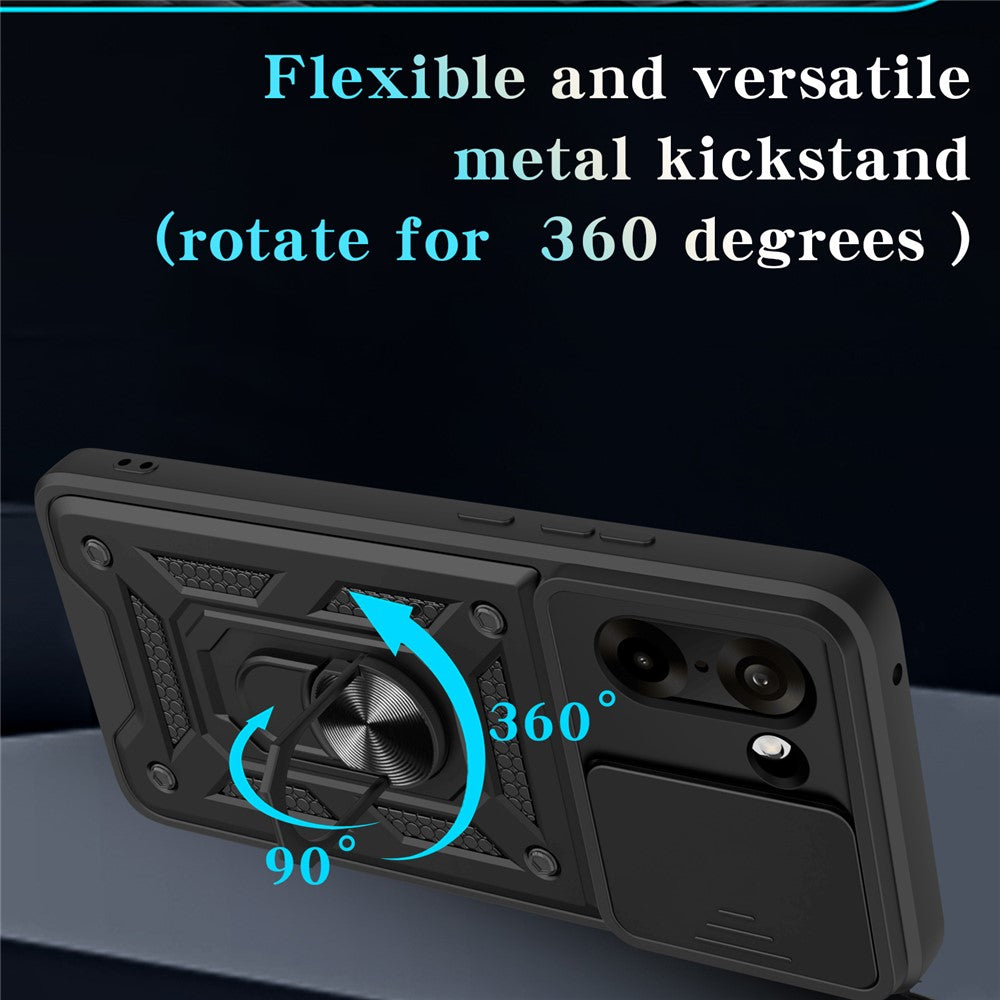 OnePlus Nord CE5 5G / Ace 5 Racing 5G-skal med skjutbart kameralock PC + TPU-stativmobilskal