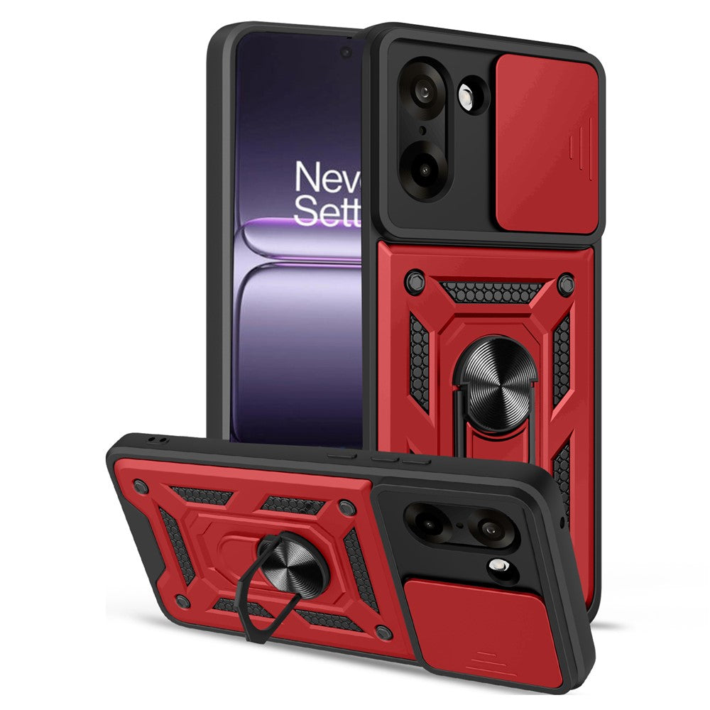 OnePlus Nord CE5 5G / Ace 5 Racing 5G-skal med skjutbart kameralock PC + TPU-stativmobilskal