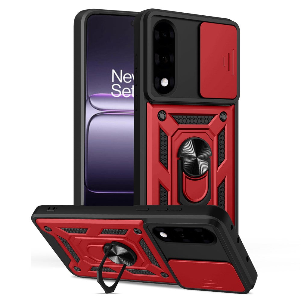 OnePlus Nord 5 5G / Ace 5 Ultra 5G-skal med skjutbart kameralock PC + TPU-stativmobilskal