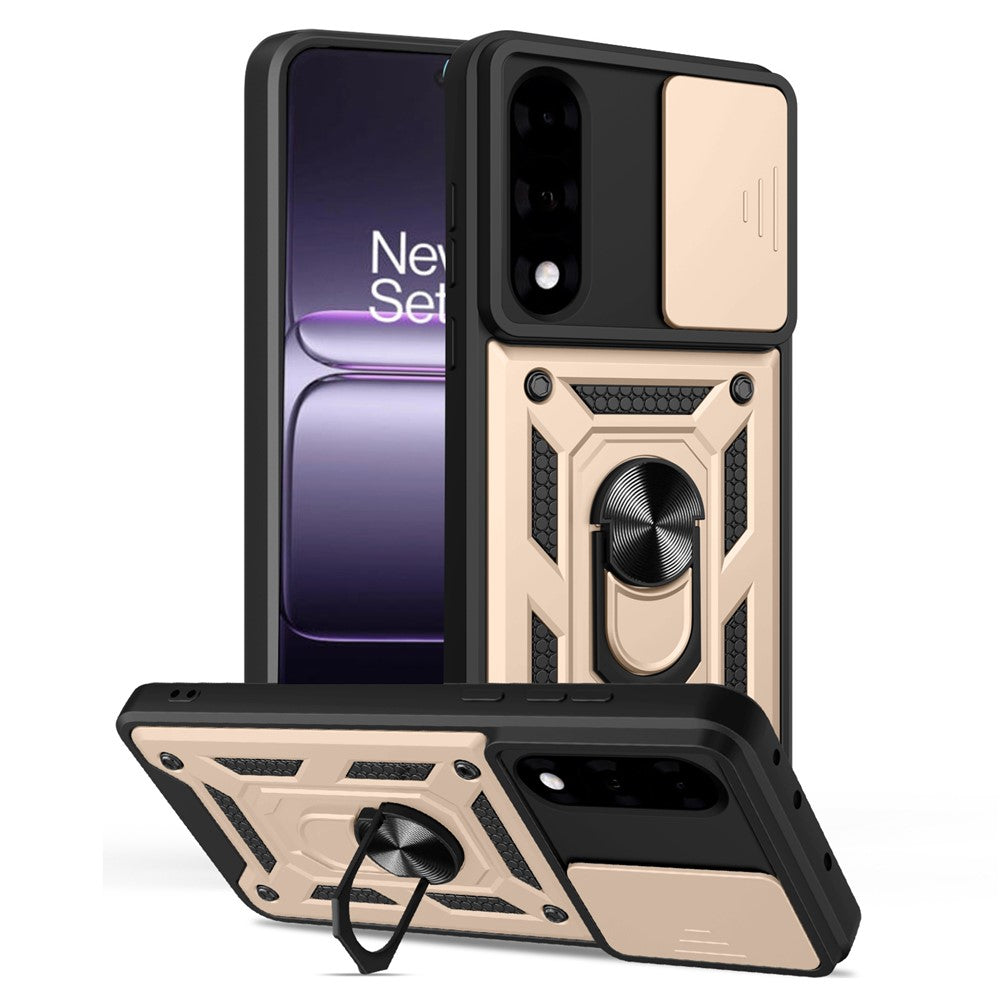 OnePlus Nord 5 5G / Ace 5 Ultra 5G-skal med skjutbart kameralock PC + TPU-stativmobilskal