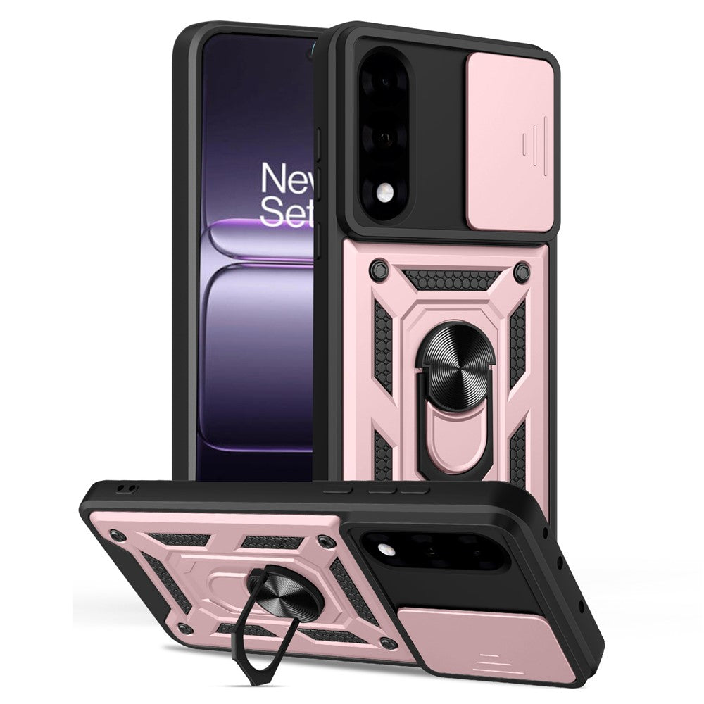 OnePlus Nord 5 5G / Ace 5 Ultra 5G-skal med skjutbart kameralock PC + TPU-stativmobilskal