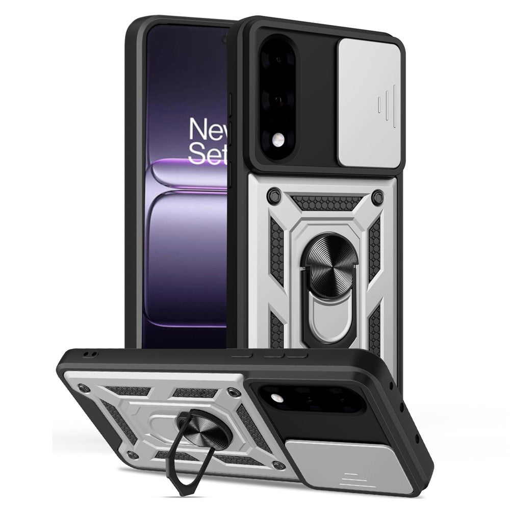 OnePlus Nord 5 5G / Ace 5 Ultra 5G-skal med skjutbart kameralock PC + TPU-stativmobilskal