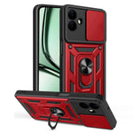 Til Samsung Galaxy A08 5G / A08 4G / A07 5G / A07 4G Cover med skydelåg til kamera PC + TPU Kickstand Telefoncover