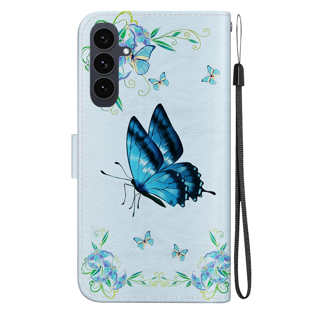 For Samsung Galaxy S25 FE Wallet Phone Case Anti-Drop Pattern Printing Leather Flip Cover with Strap