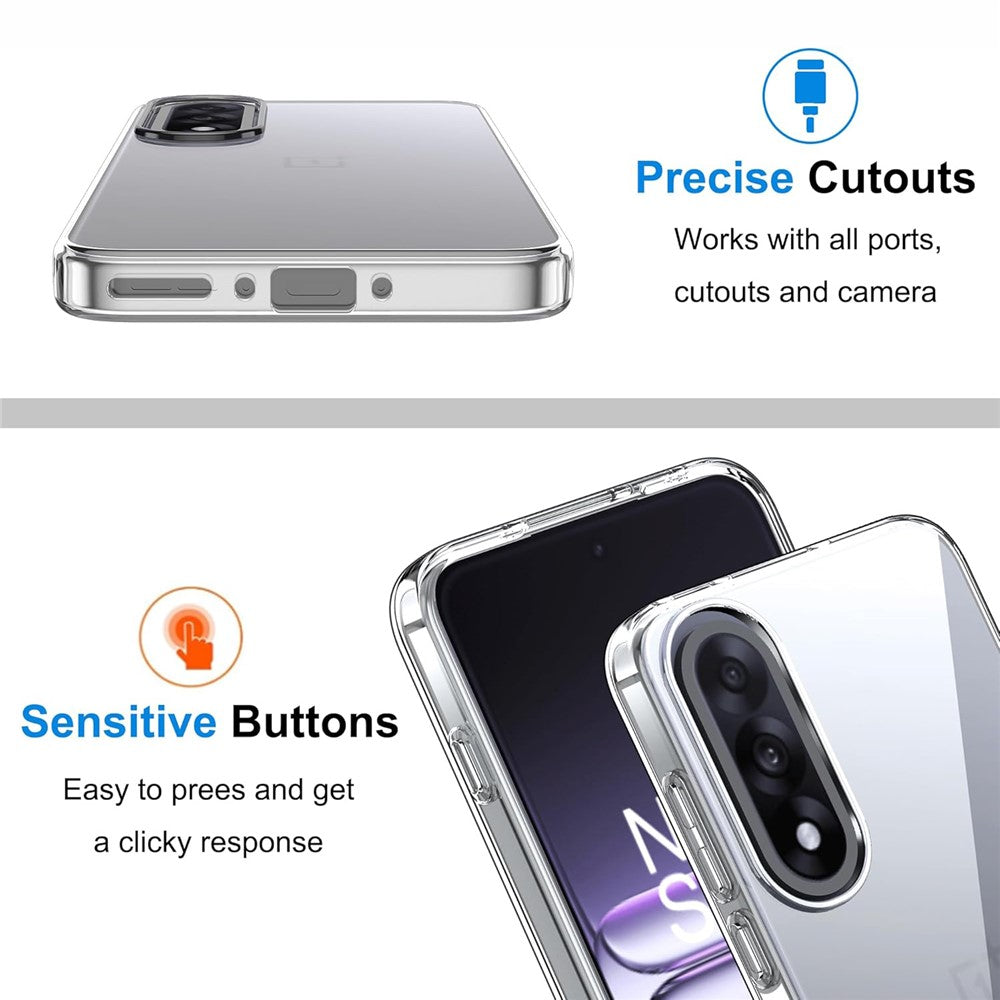 For OnePlus Nord 5 5G / Ace 5 Ultra 5G Case Anti-Fingerprint Crystal Clear TPU Phone Cover