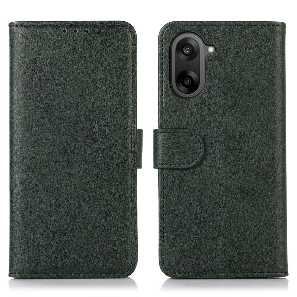 OnePlus Nord CE5 5G / Ace 5 Racing 5G-mobilskal, plånboksfodral i läder med kohud och stativ