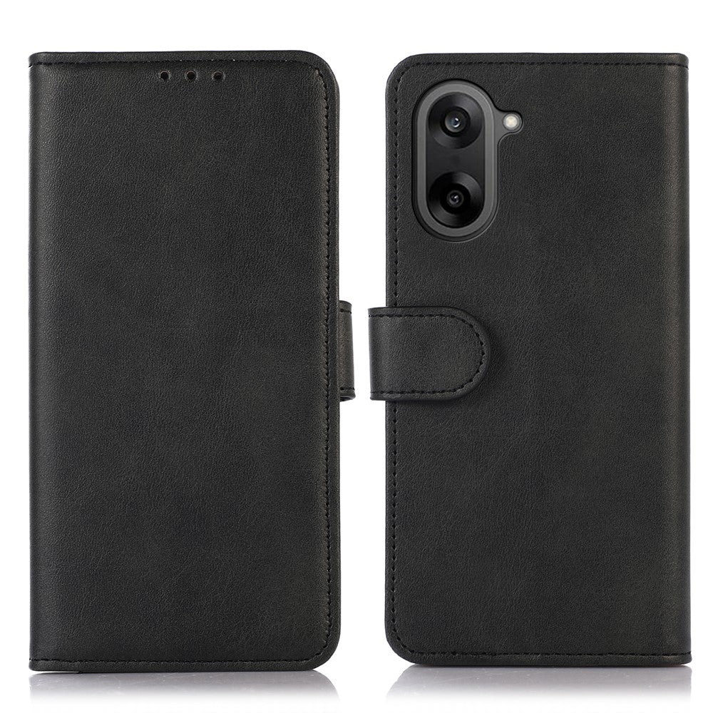 OnePlus Nord CE5 5G / Ace 5 Racing 5G-mobilskal, plånboksfodral i läder med kohud och stativ